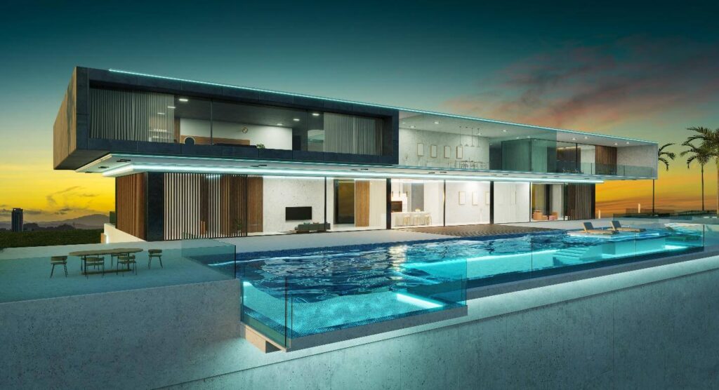 Glass-Walled Pools